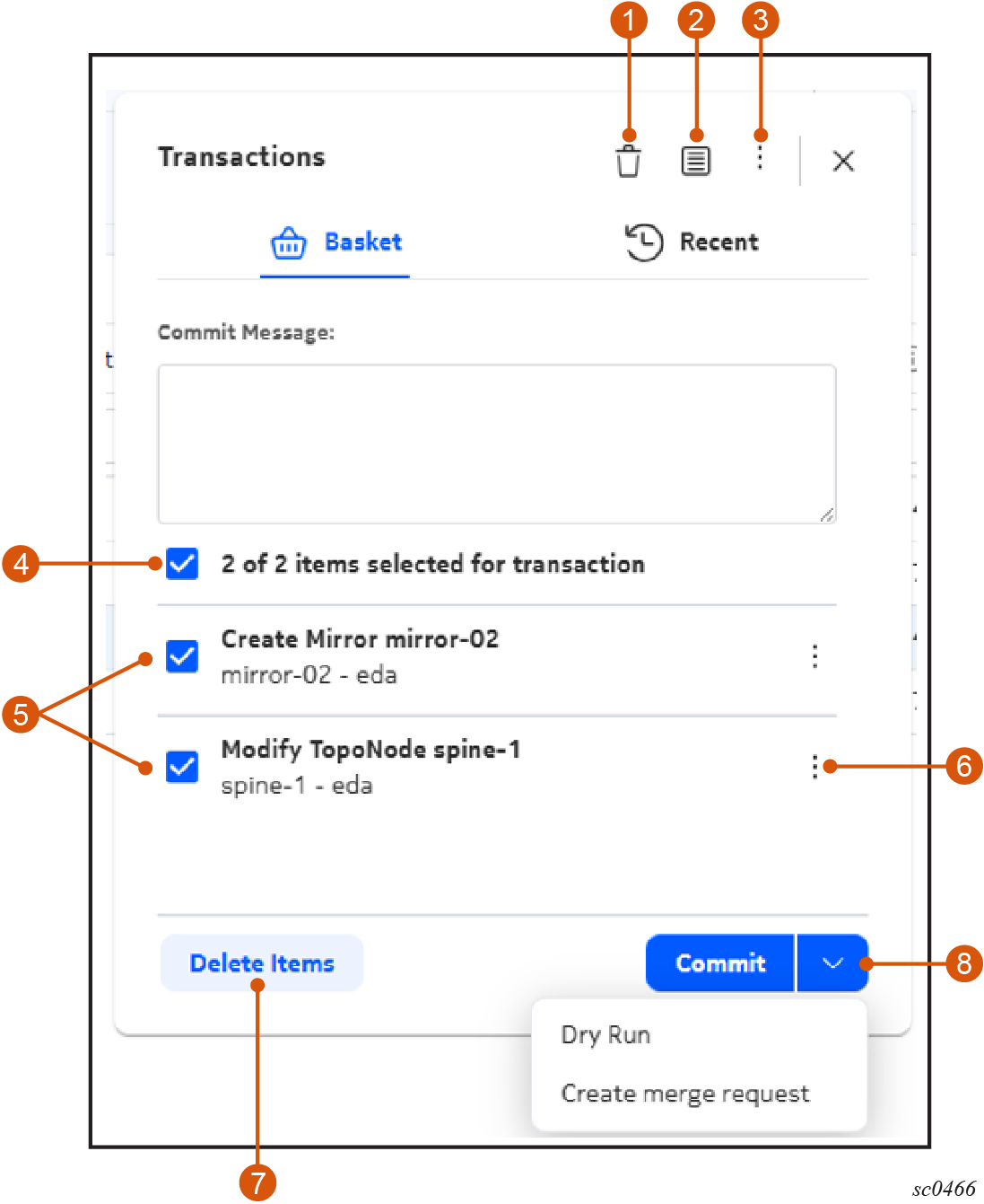 The Transactions basket