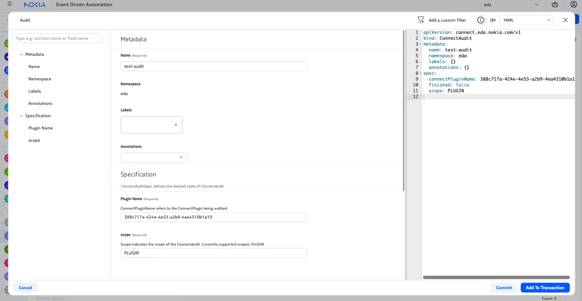 Create Audit
