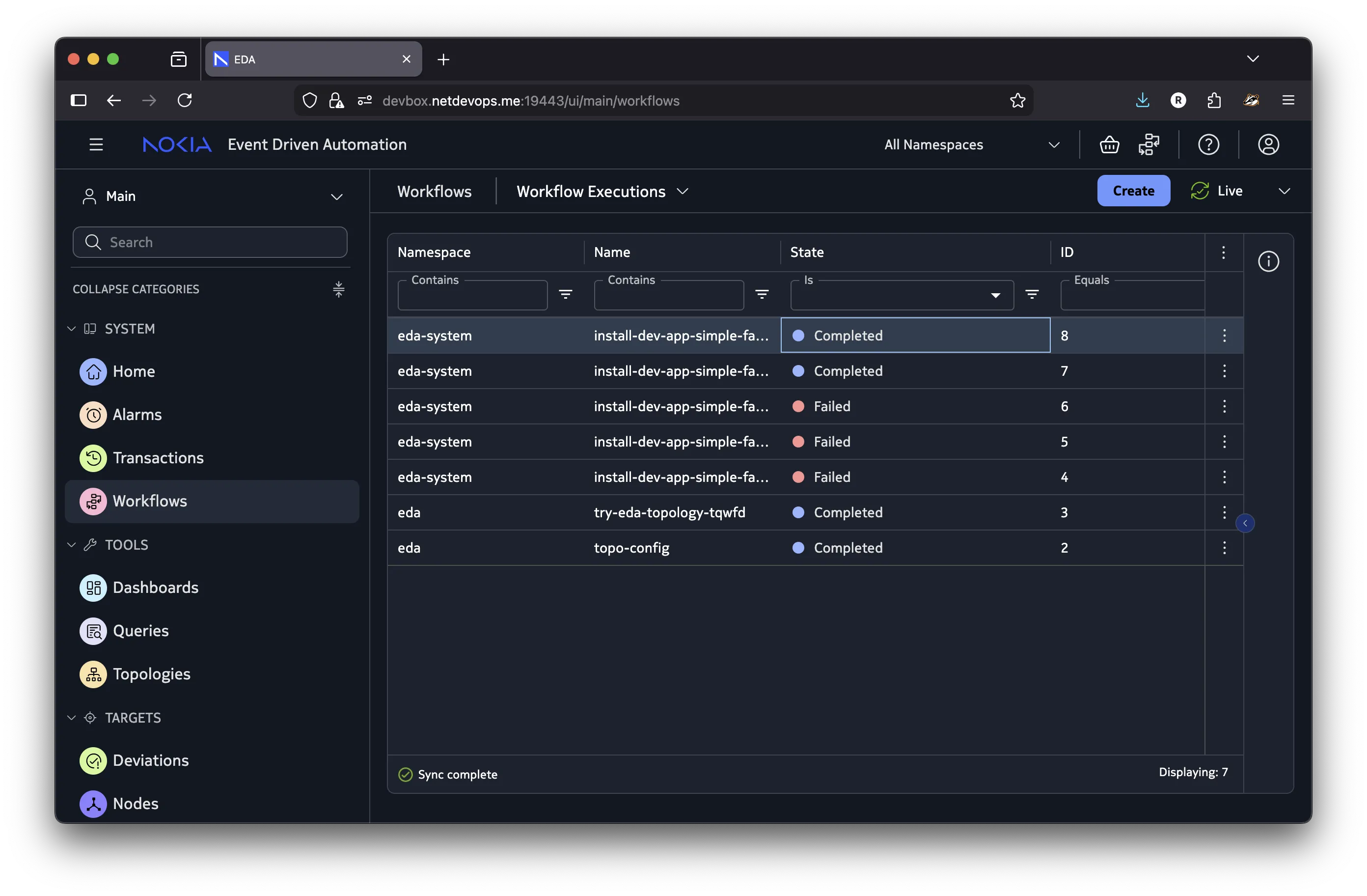 Application installation via Workflow