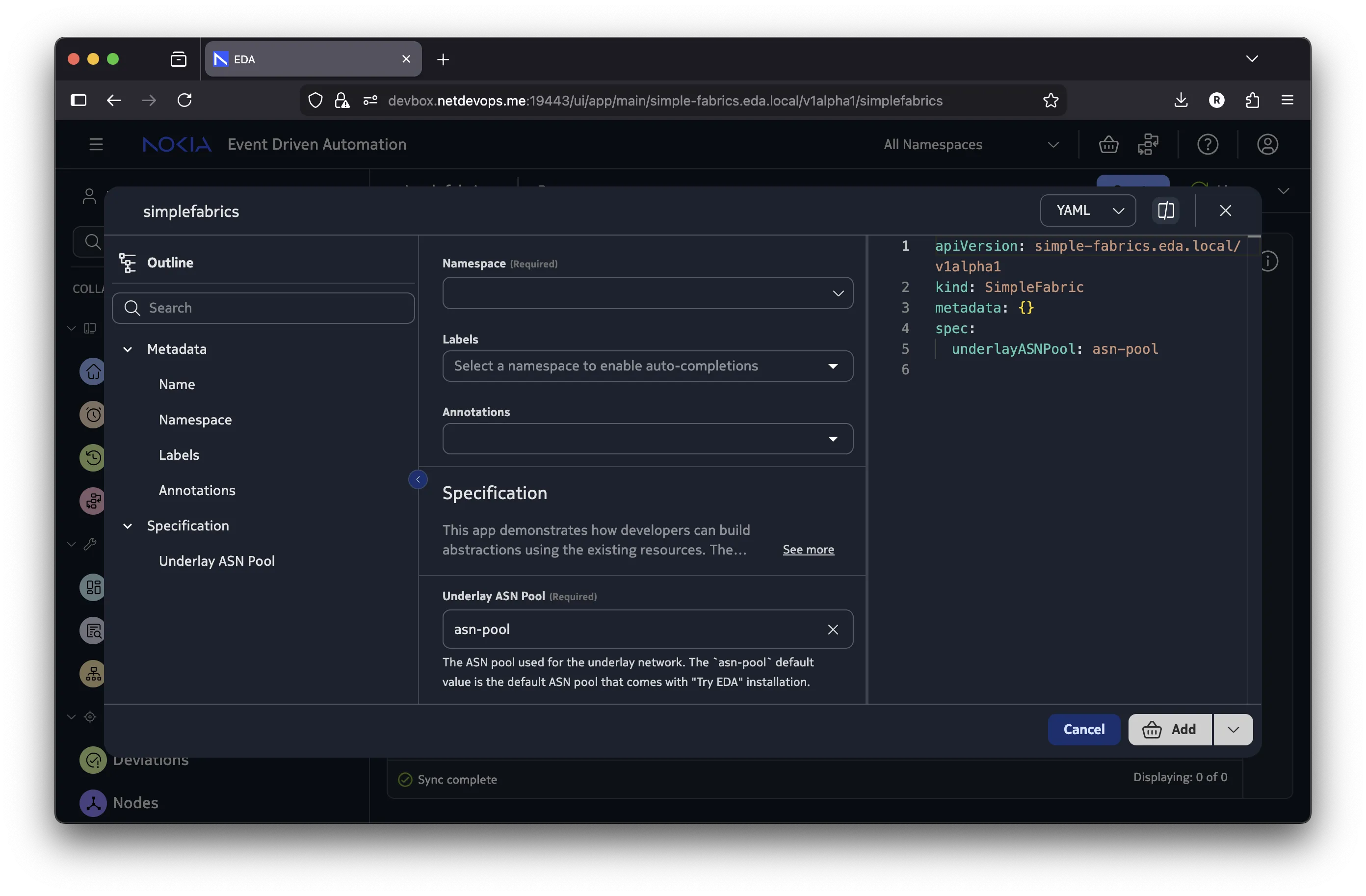 Default Value set in the Schema Form
