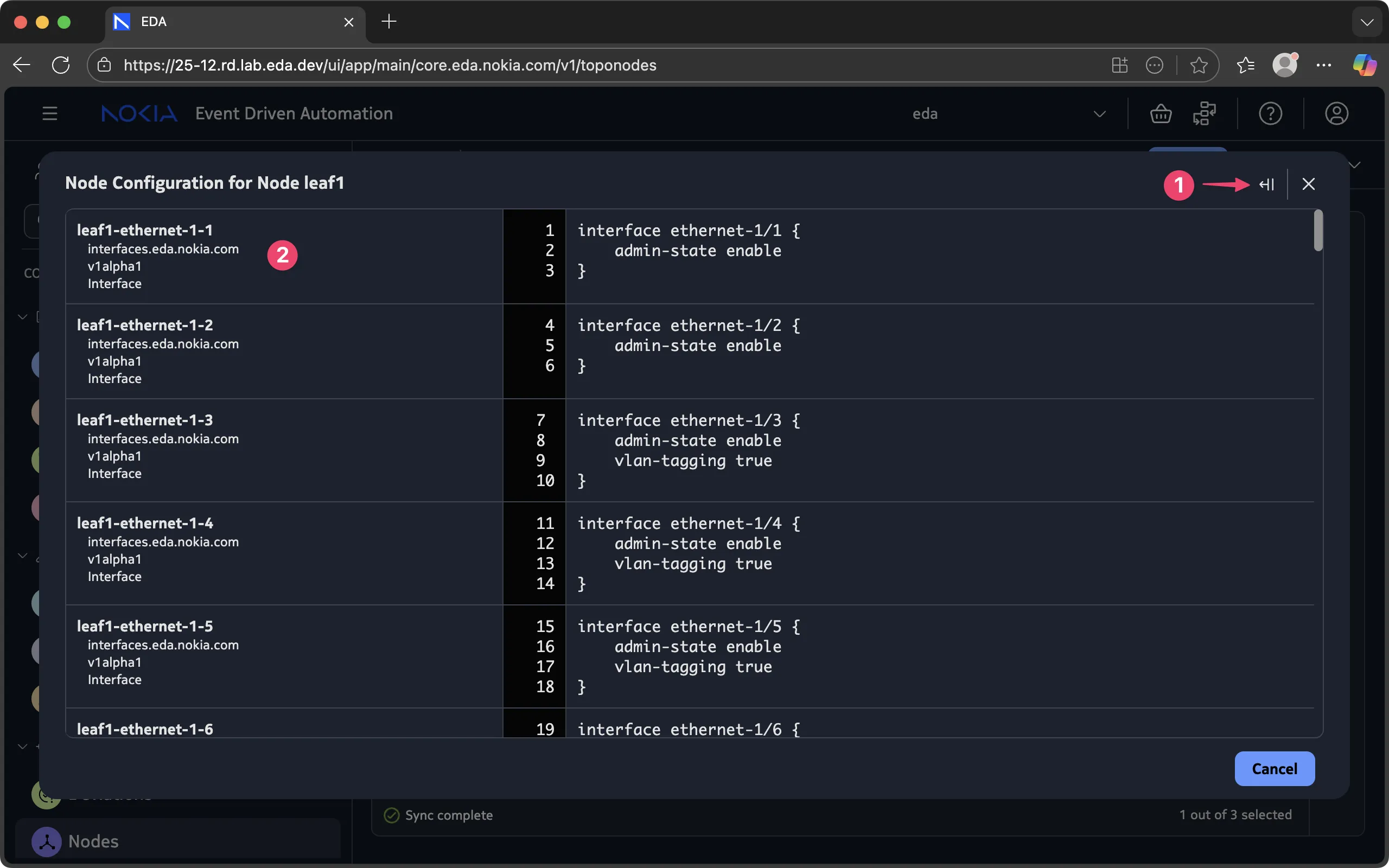 Node configuration with resource annotations