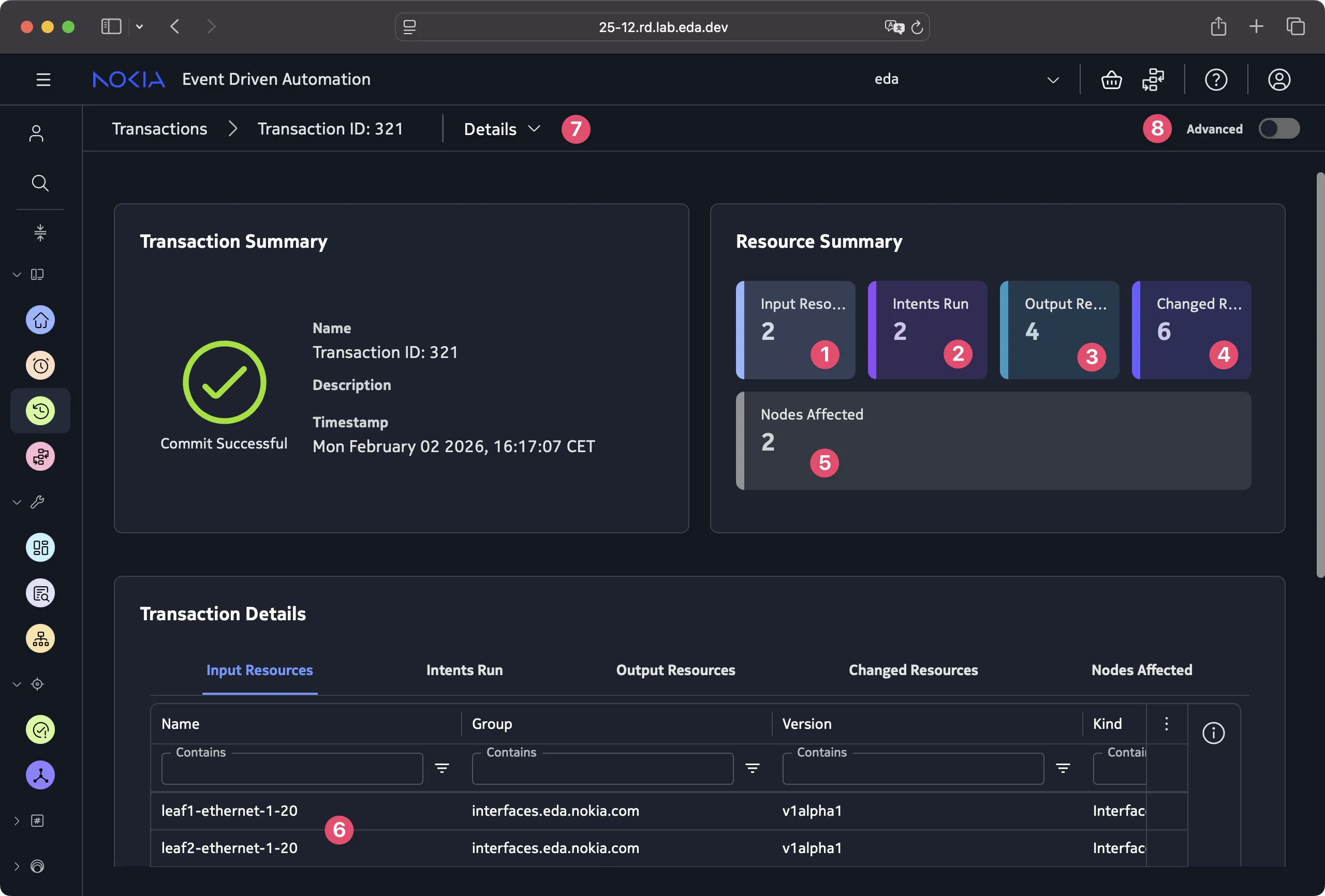 Transaction details