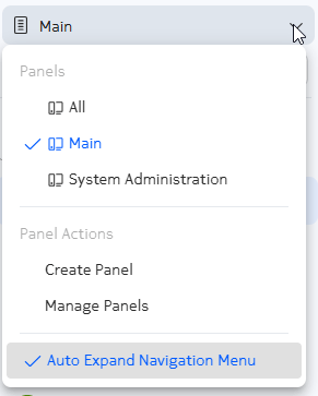 Menu display options