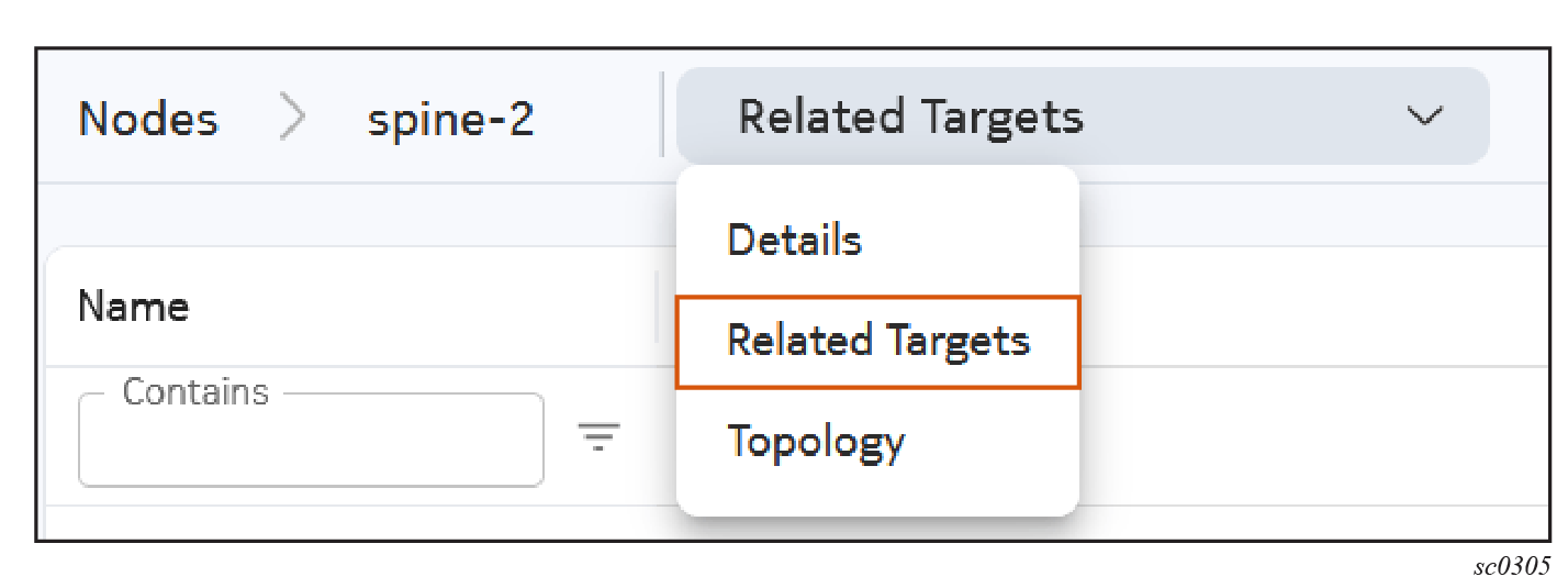 Related targets view