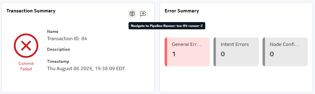 The summary showing the pipeline icon